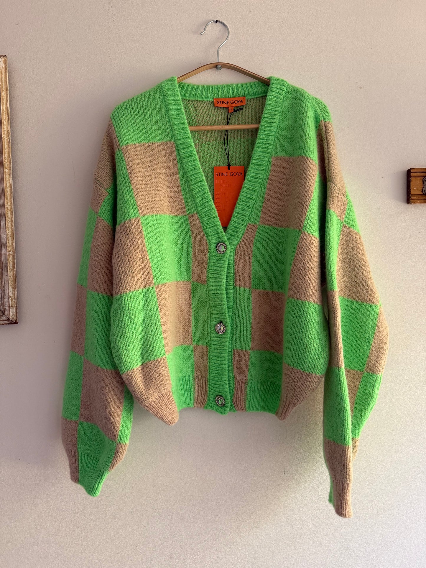 Stine Goya Checkered Cardigan