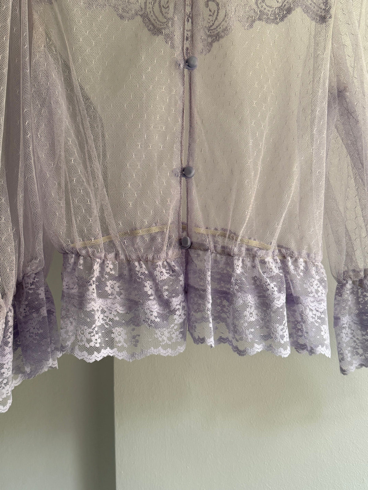 Vintage Lavender Lace Blouse