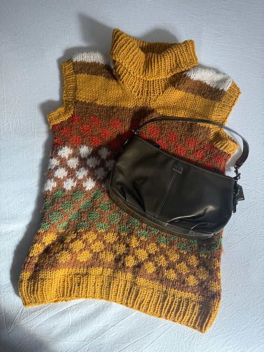 Rare Vintage Autumn Turtleneck Vest