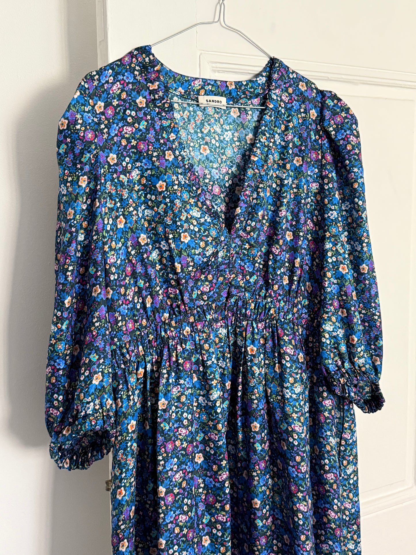 Sandro Blue Floral Dress