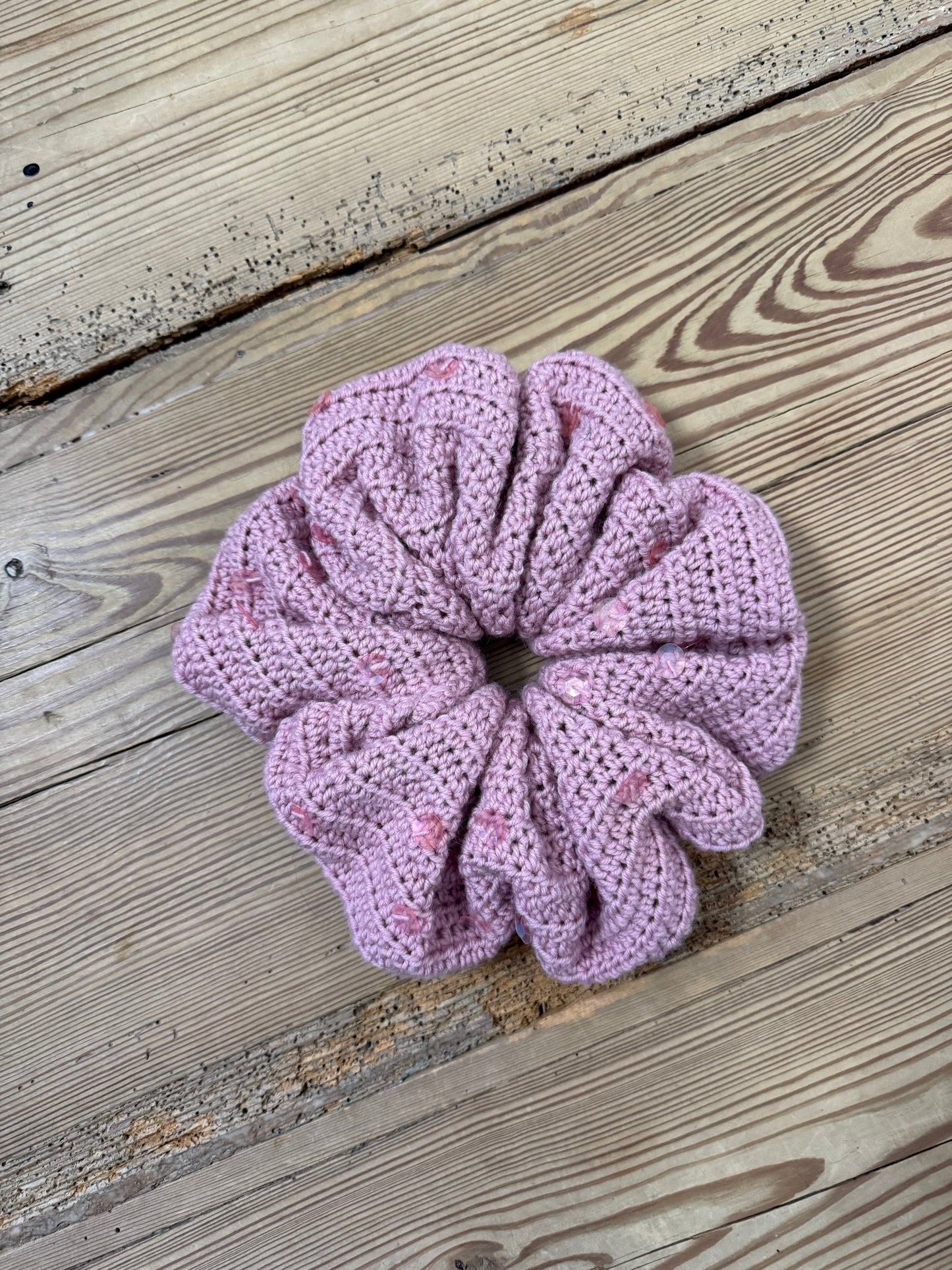 Knitted Hair Piece with Sequins