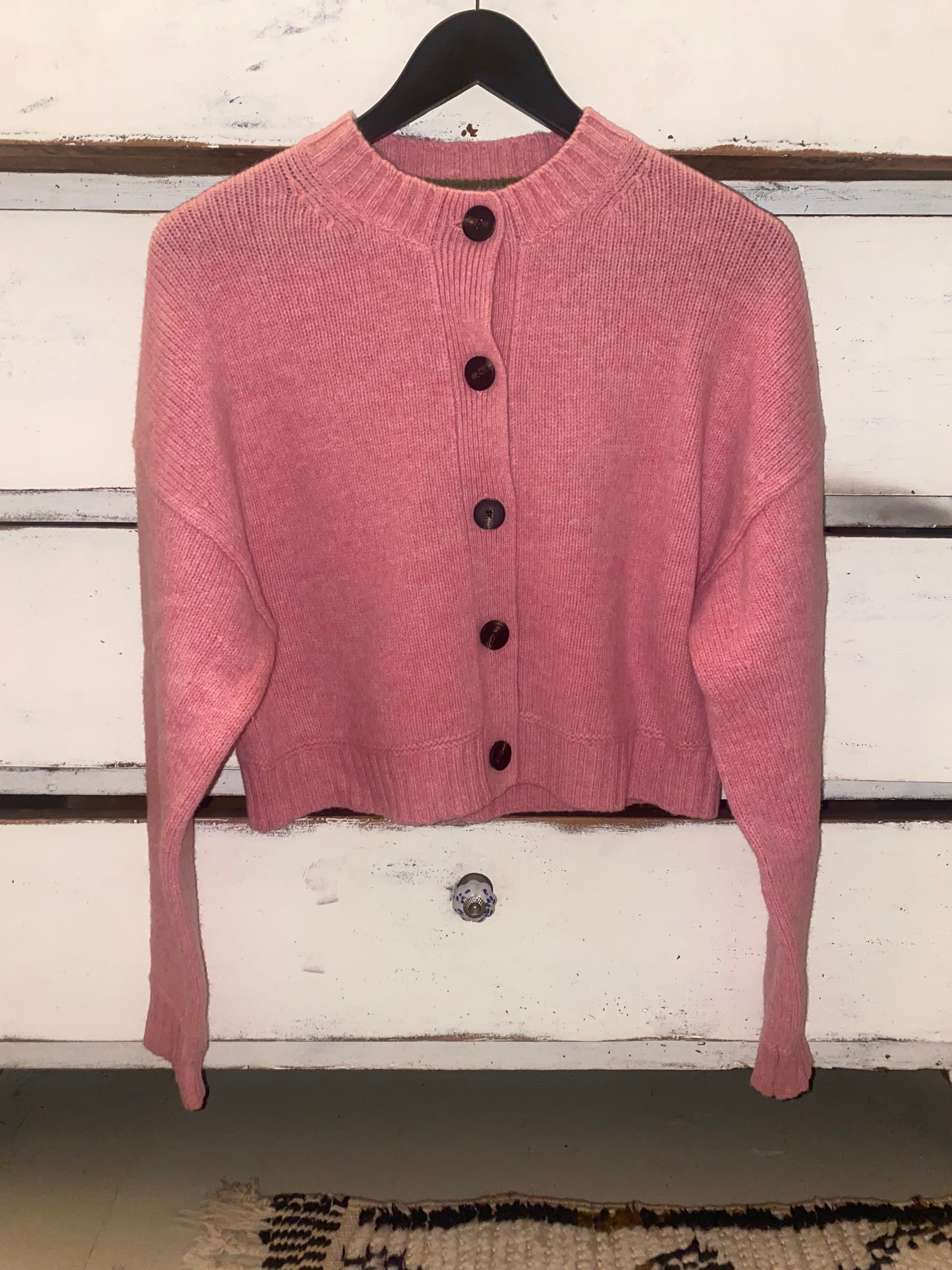 Boden Pink Wool Cardigan