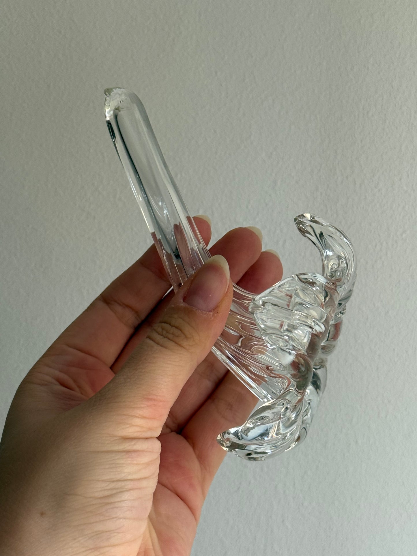 Pair of Vintage Glass Lily Vases