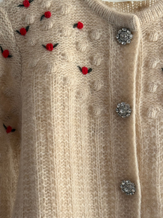 Notes du Nord Flower Alpaca Blend Cardigan