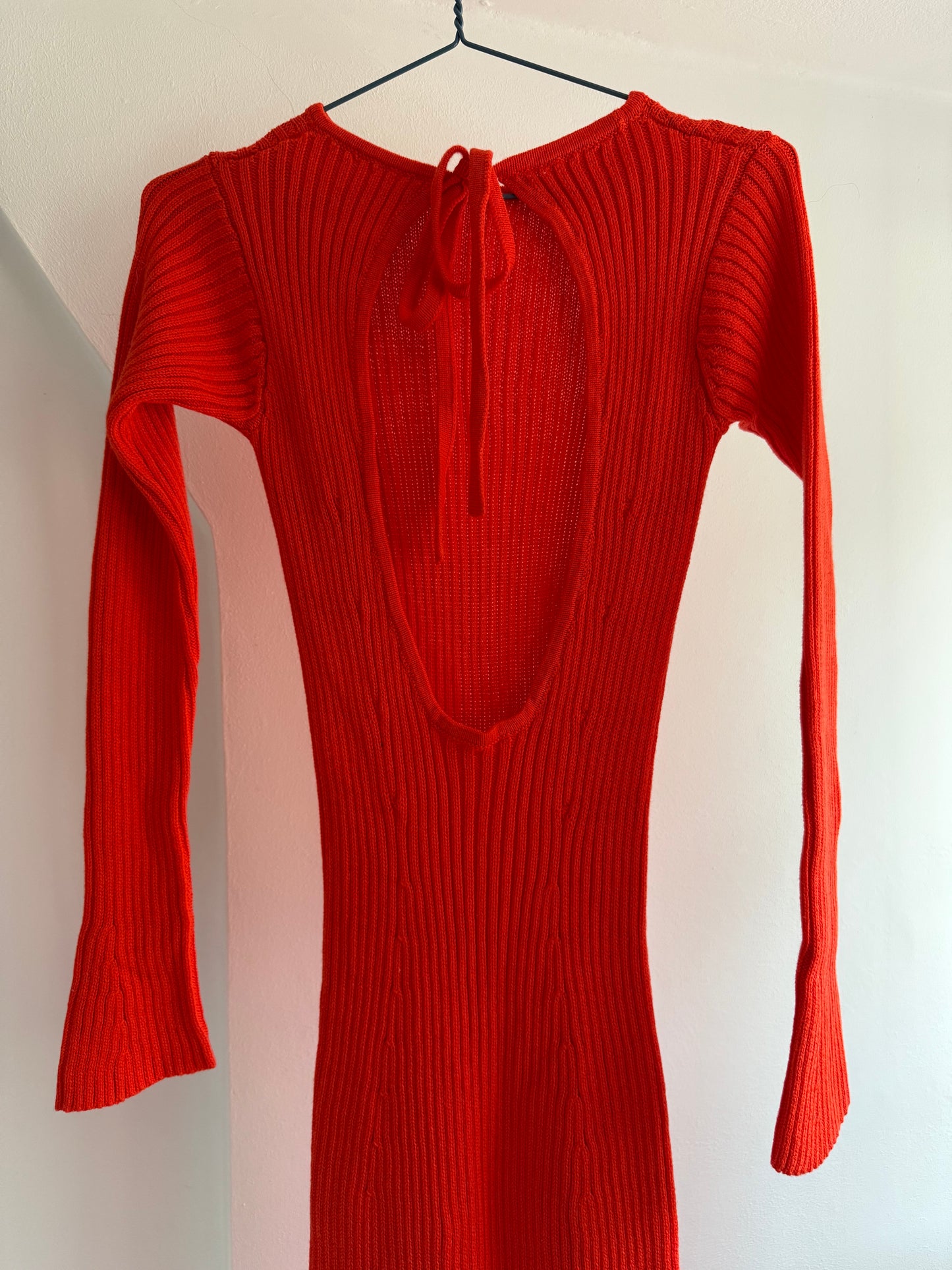 Knitted Dress with Open Back