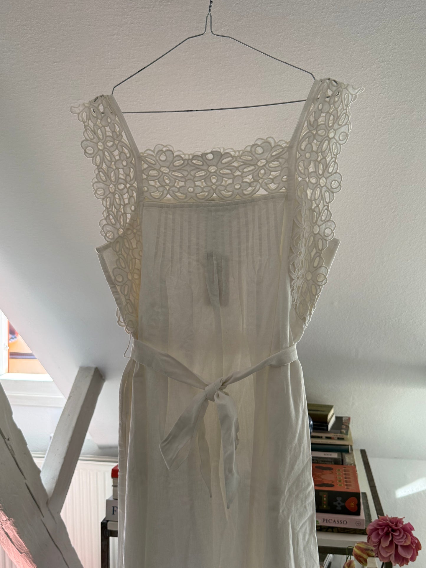 Sea New York Eyelet Lace Midi Dress with Belt