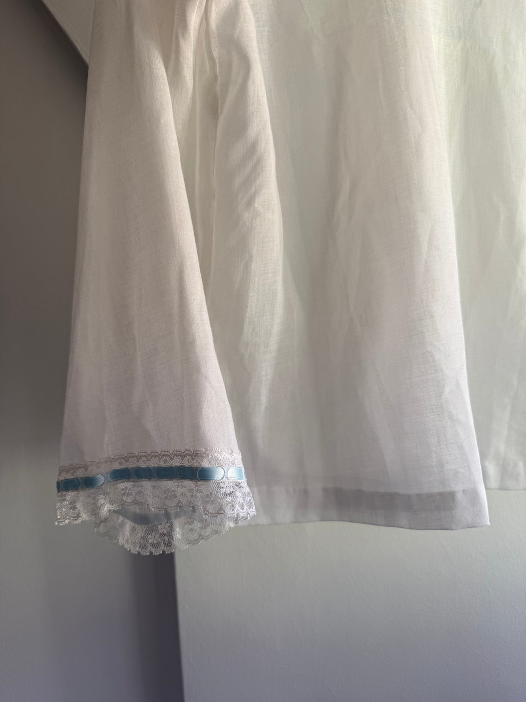 Vintage Shirt with Embroidery and Lace