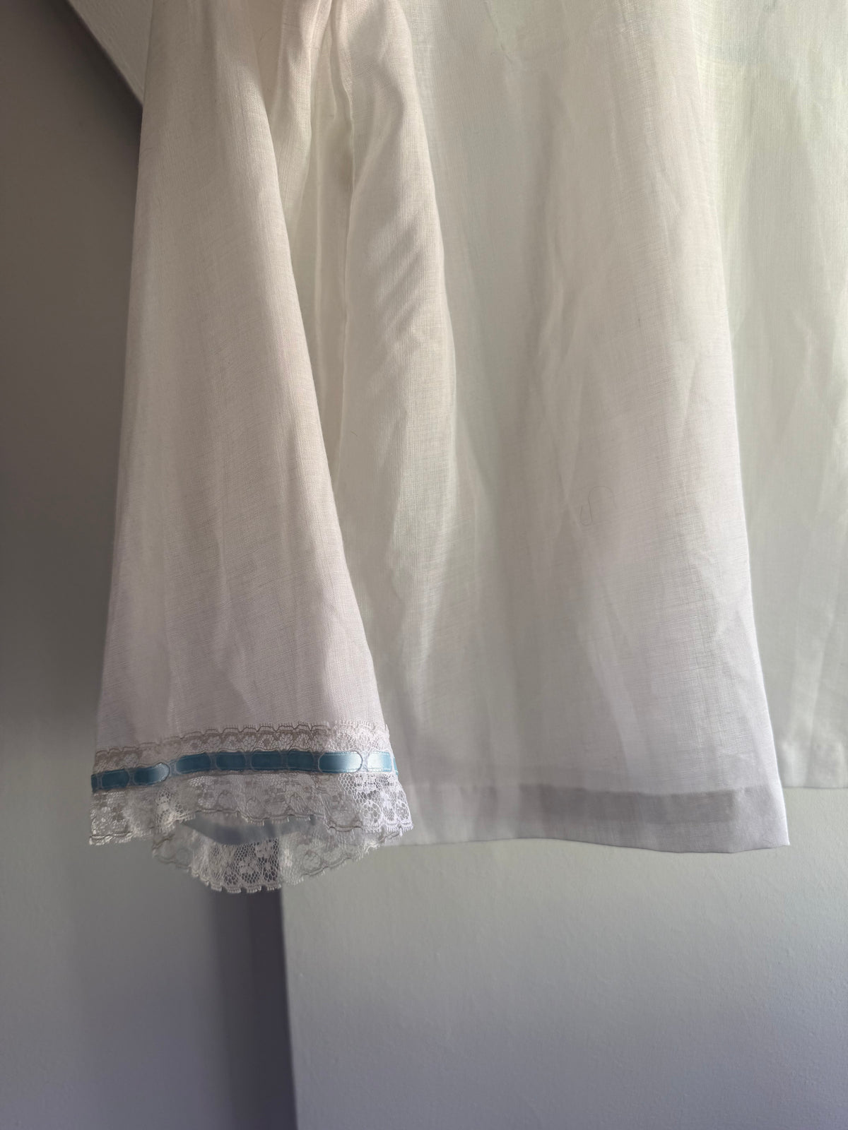 Vintage Shirt with Embroidery and Lace
