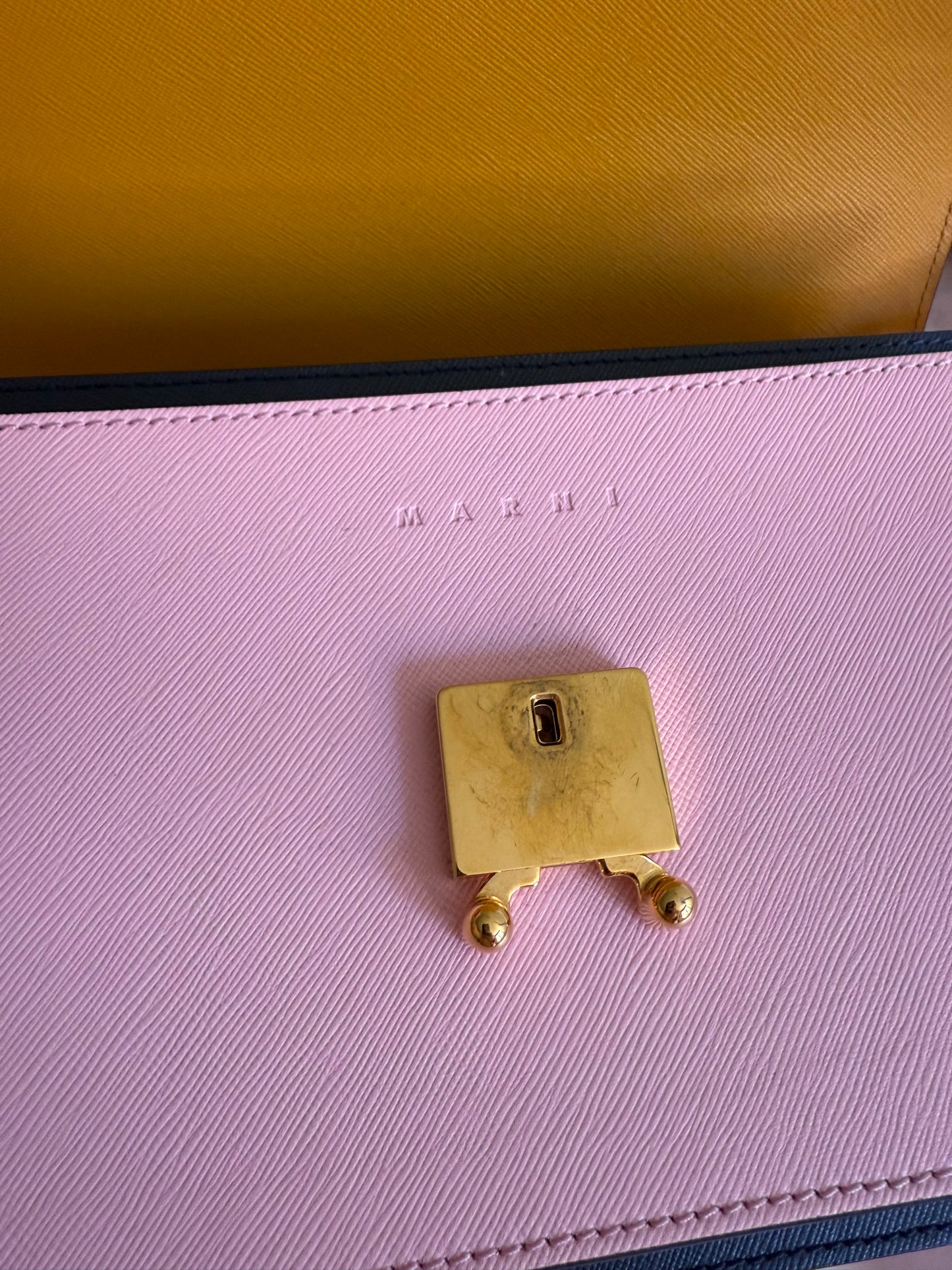 MARNI Saffiano Medium Trunk Bag