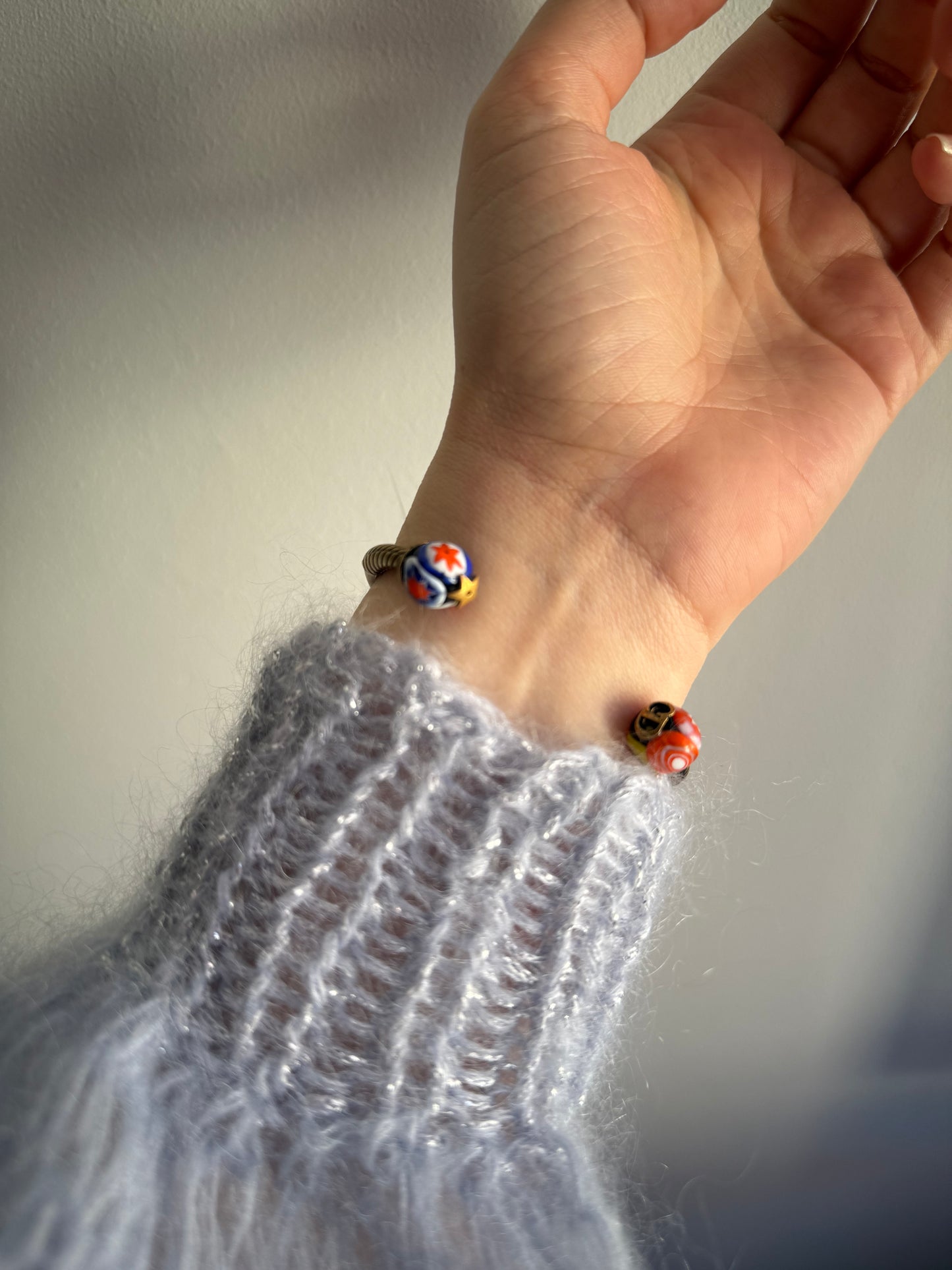 Dior Logo Cuff Bracelet With Star Detail in Antique Gold-Finish Metal