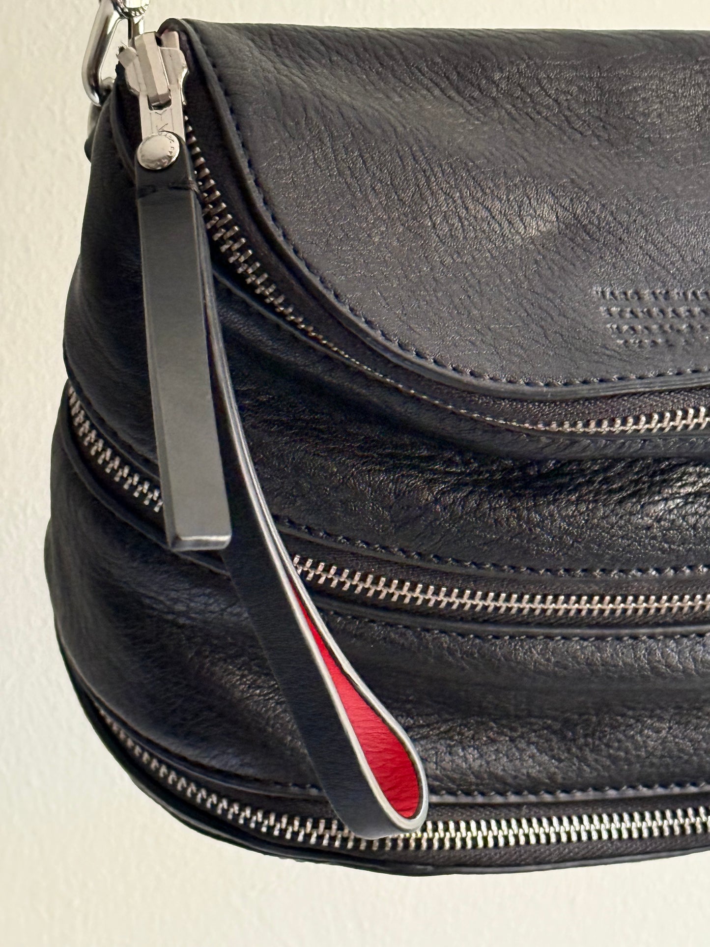 Marc Jacobs Leather Crossbody Bag with Zipper Details