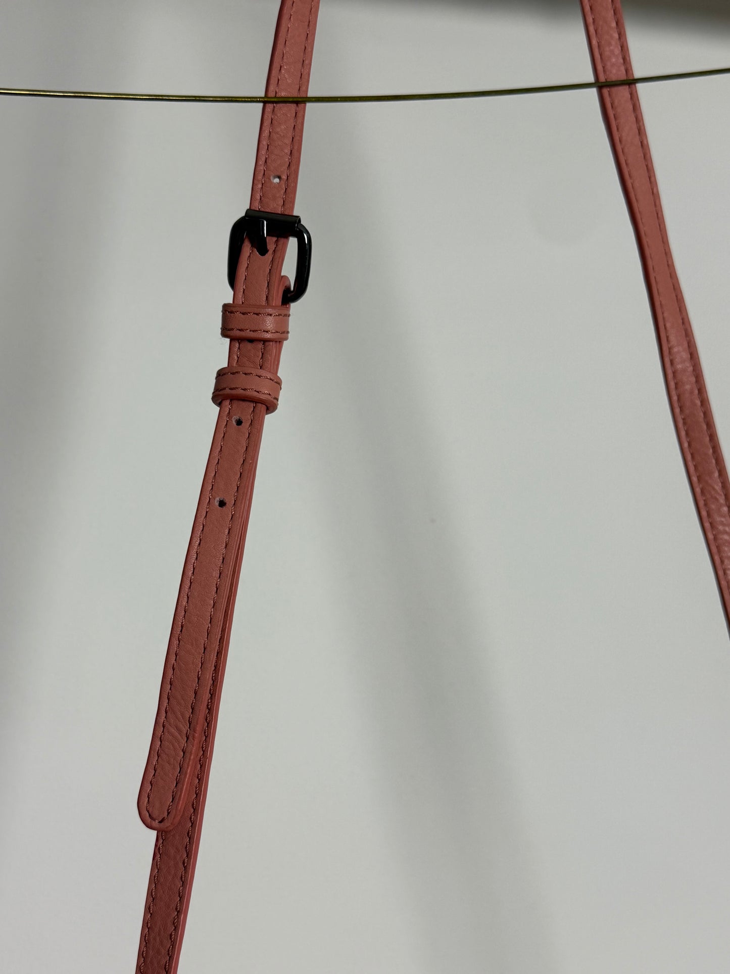 Kooba Blush Soft Leather Shoulder Bag with Multi Zip Pockets and Adjustable Strap