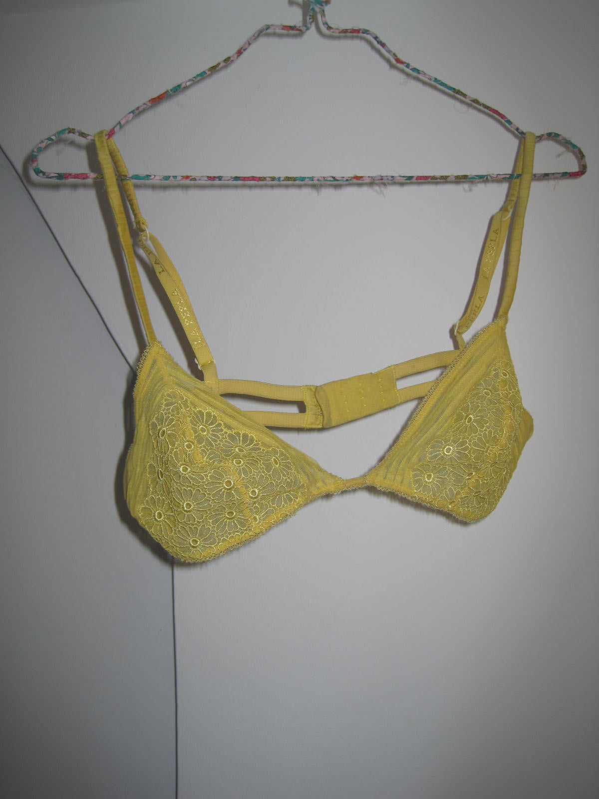 Vintage La Perla Yellow Lace Soft Bra