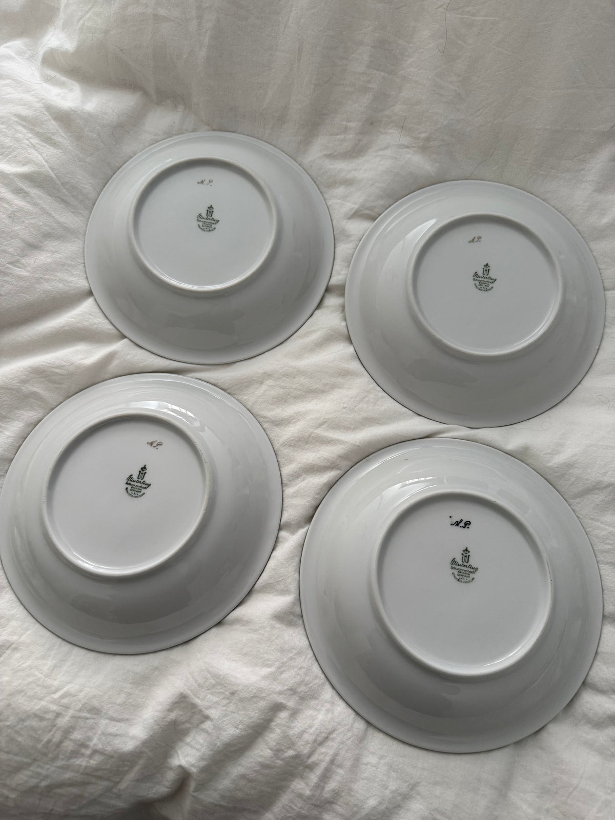 Vintage Winterling Bavaria Botanical Plates Set of 4