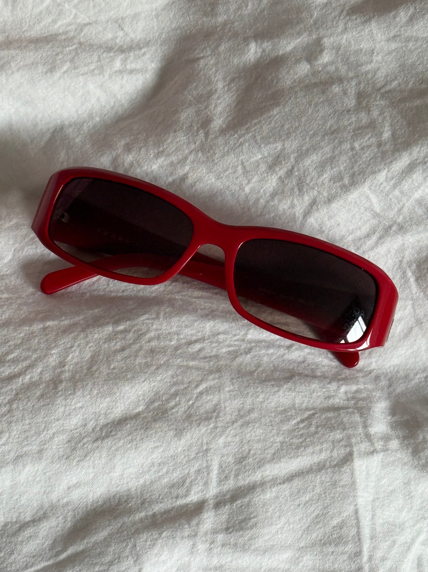 Vintage Rare Red Prada Sunglasses with Stars