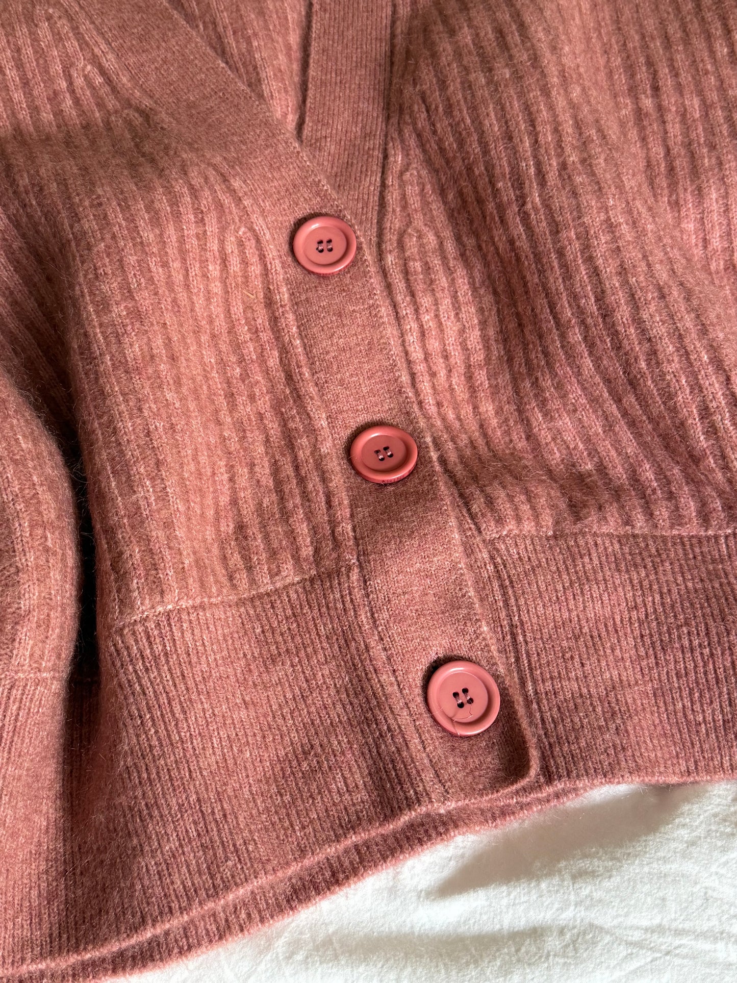 Anine Bing Pink Mohair Blend Cardigan