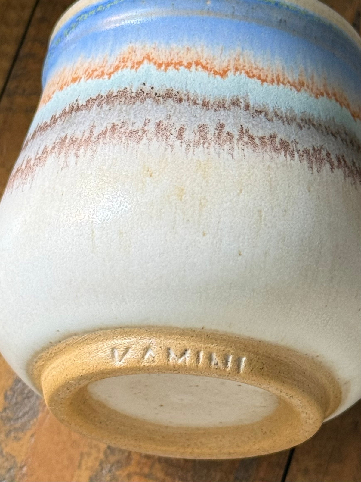 Vintage 1970s Kamini Pottery Carafe Set - 7 Pieces