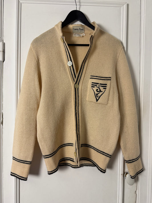Vintage Alpaca Cardigan with Embroidery
