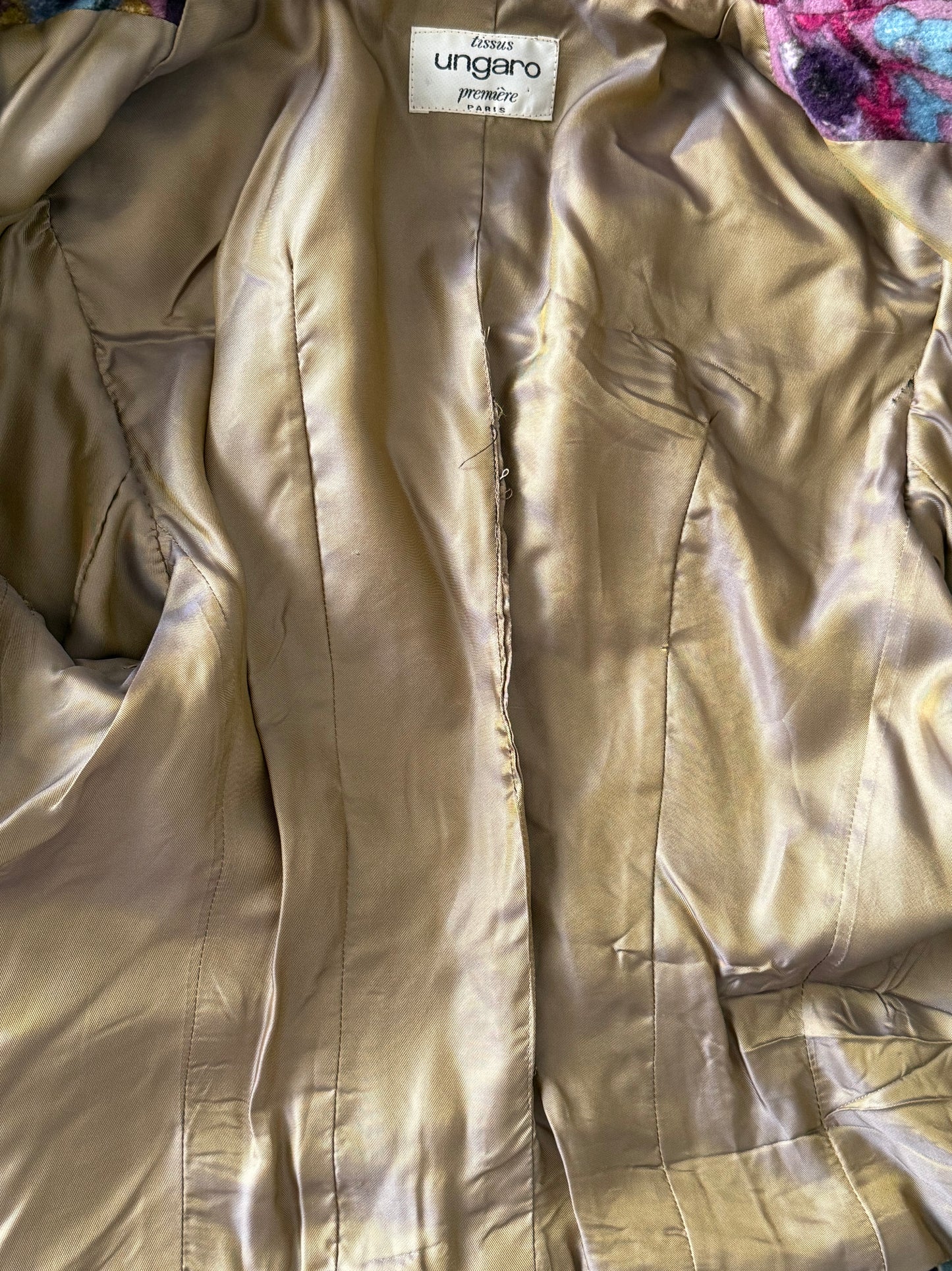 Vintage Rare Ungaro Paris Blazer with Flower Motif