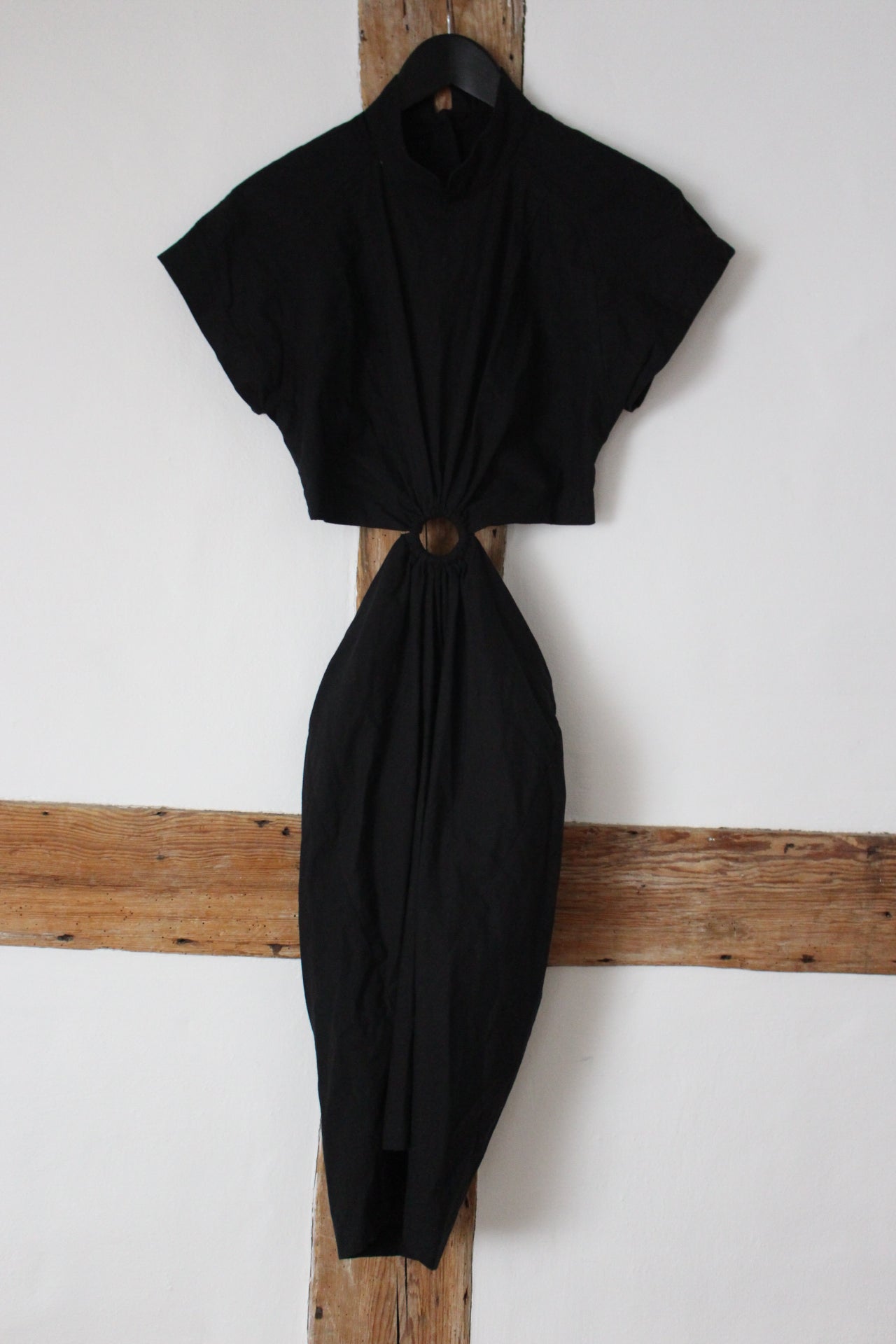 Vintage Midi Dress With Open Back